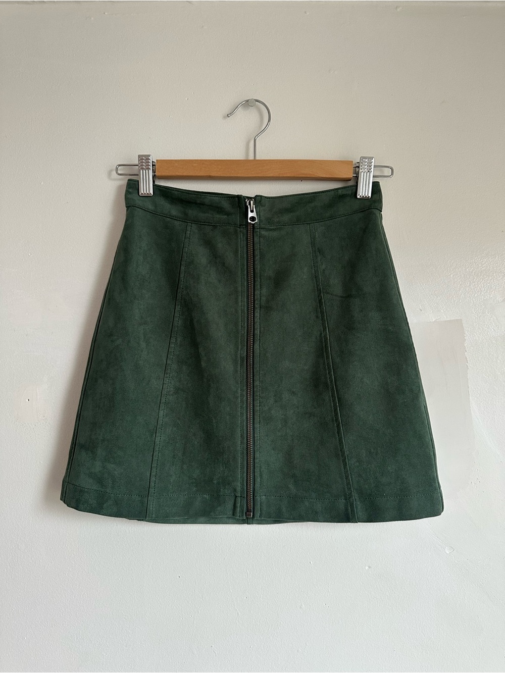 Wilfred Green Suede Mini Skirt